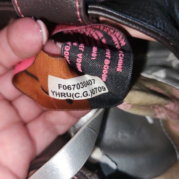 Vintage Juicy Couture Baby Pink Brown Terry Cloth Bag - Picture 8 of 12